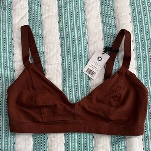 Subset Brown Organic Cotton Triangle Bra Size Medium